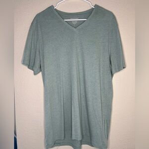 Men's Green V-Neck Shirt